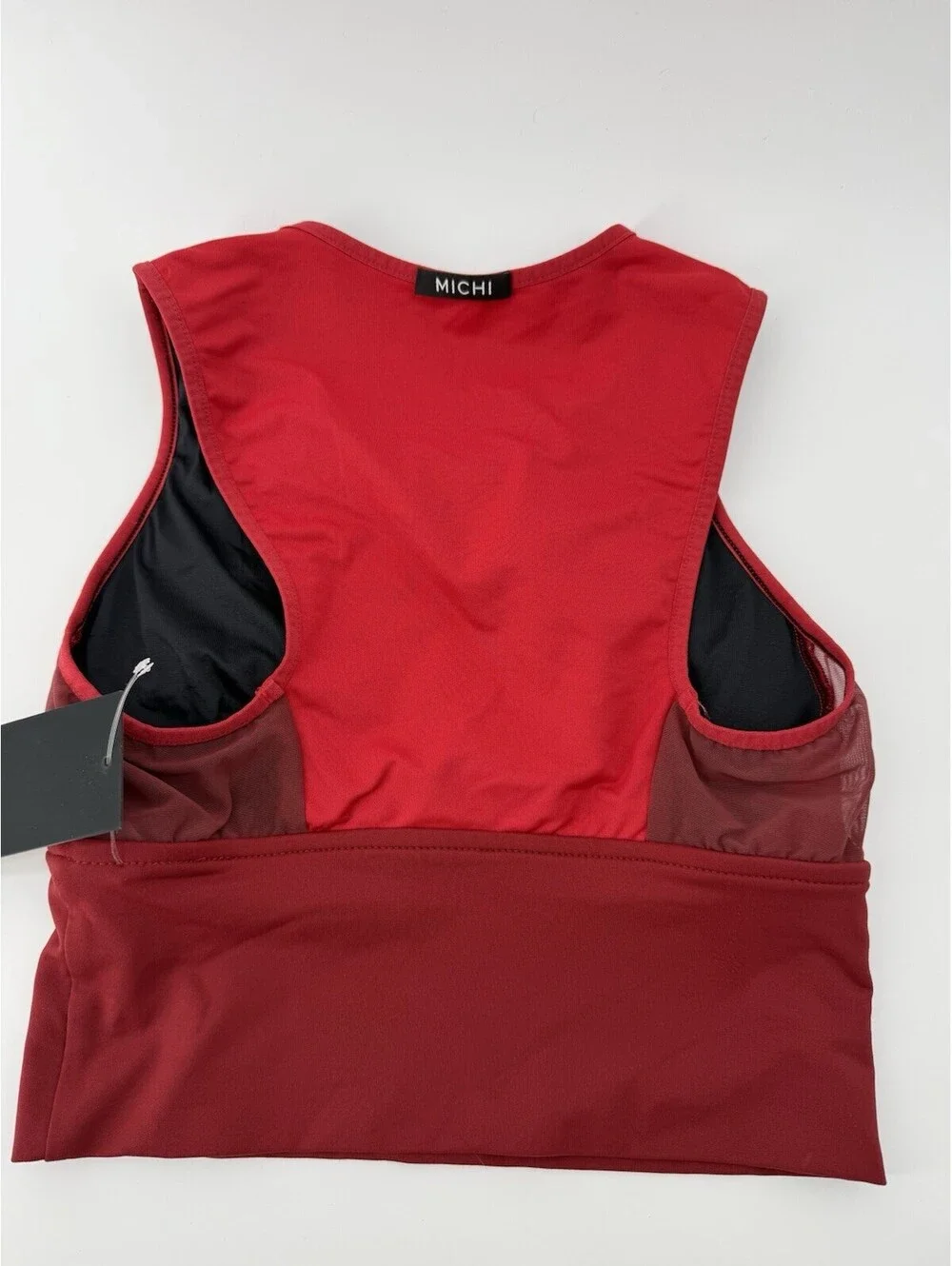 Michi Activewear Womens Ignite Crop Bra Top Small (2547) Red NWT